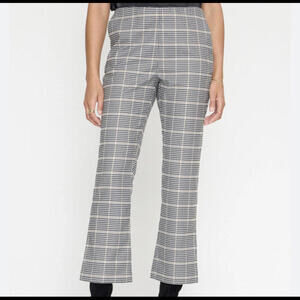 BROCHU WALKER gray plaid pull on trousers